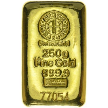 Argor-Heraeus investiční zlatý slitek 250 Gramů