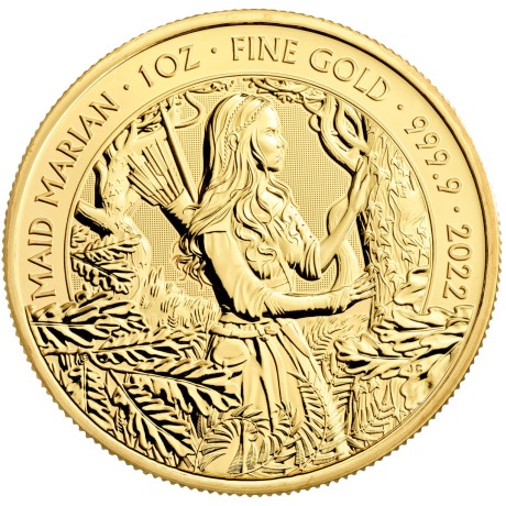 Mýty a legendy - Maid Marian - 1 Oz - zlatá sběratelská mince