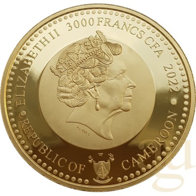 1 Oz - 2022 World Famous Dogs Bulldog -  zlatá mince