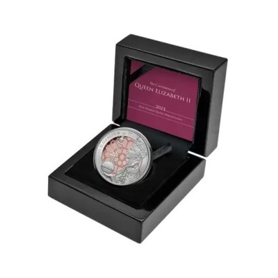 Sedmdesát let od korunovace - 1 Oz - stříbrná sběratelská mince (dodání 3.2.)