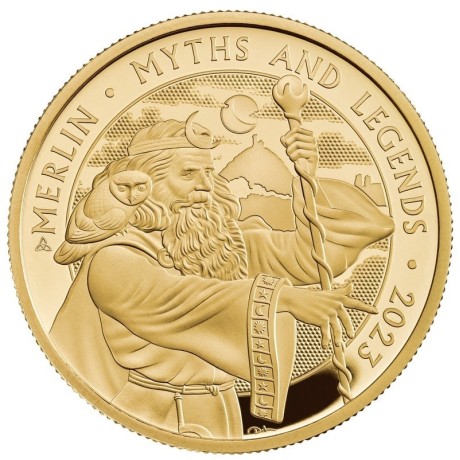 Mýty a legendy - Merlin - 1 Oz - zlatá investiční mince (dostupná 23.5.)