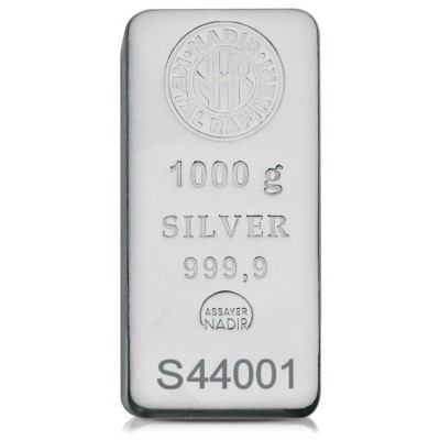 Nadir Metal Rafineri - 1 KG - stříbrný investiční slitek