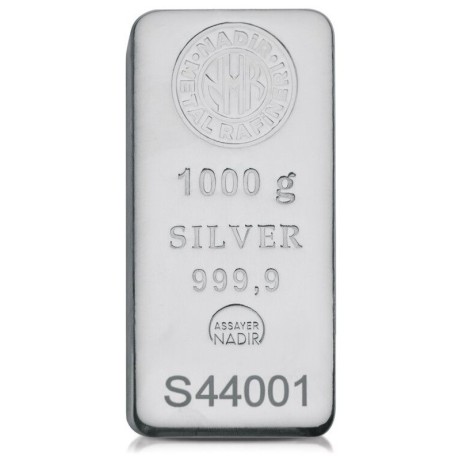 Nadir Metal Rafineri - 1 KG - stříbrný investiční slitek