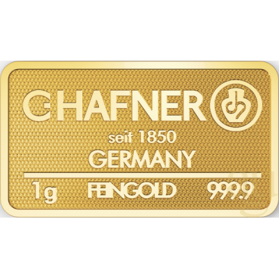 Joyeux anniversaire, C. Hafner - 1g - Lingotin d'or