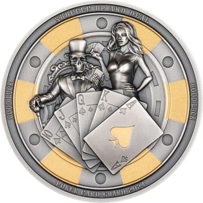 Poker Card Guard - 1 Oz - Silver Collector Coin (livraison 1.4.2024)