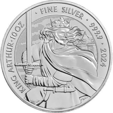 Mythes et légendes - Le Roi Arthur - 10 Oz - pièce d'investissement en argent