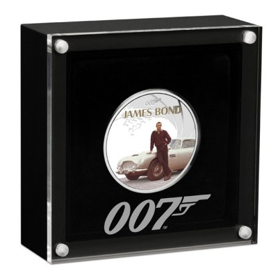 James Bond - Sean Connery - Pièce de collection en argent de 1 once