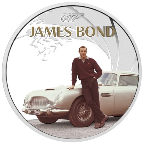 James Bond - Sean Connery - Pièce de collection en argent de 1 once