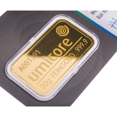 Umicore - 20g - Lingotin d'or d'investissement