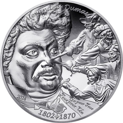 Alexandre Dumas - 1 Oz - Pièce de collection en argent
