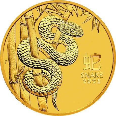 Serpent lunaire 2025 - 1/10 Oz - pièce d'or d'investissement