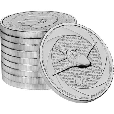 Six décennies de 007 (80´s) - James Bond - 1 Oz - Pièce d'investissement en argent