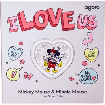 Mickey Mouse et Minnie Mouse - 1Oz -  Pièce de collection en argent