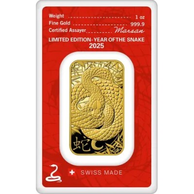 Argor Heraeus -1 Oz - Année du serpent (2025)