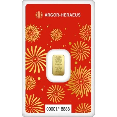 Argor Heraeus - Année du serpent (2025) - 1 g - Lingot d'or