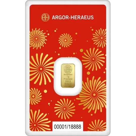 Argor Heraeus - Année du serpent (2025) - 1 g - Lingot d'or