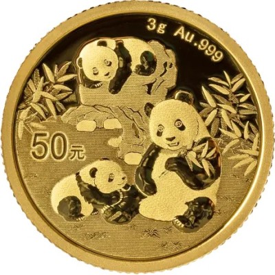 Panda (2025) - 3 g - pièce d'investissement en or