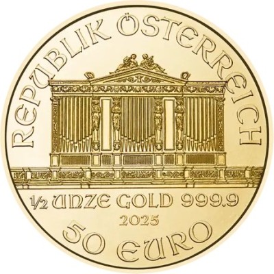 Wiener Philharmoniker (2025) - 1/2 Oz - pièce d'or d'investissement