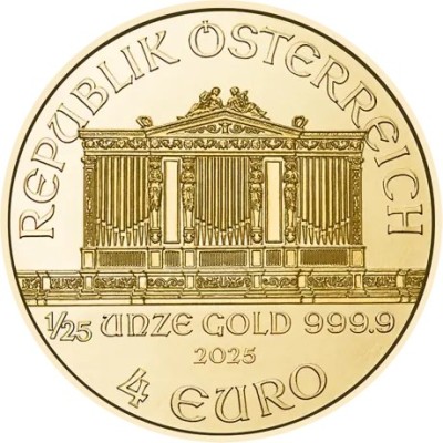 Wiener Philharmoniker (2025) - 1/25 Oz - pièce d'investissement en or