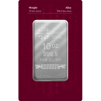 Dieux Nordiques - Odin - 10 Oz - lingot d'argent d'investissement