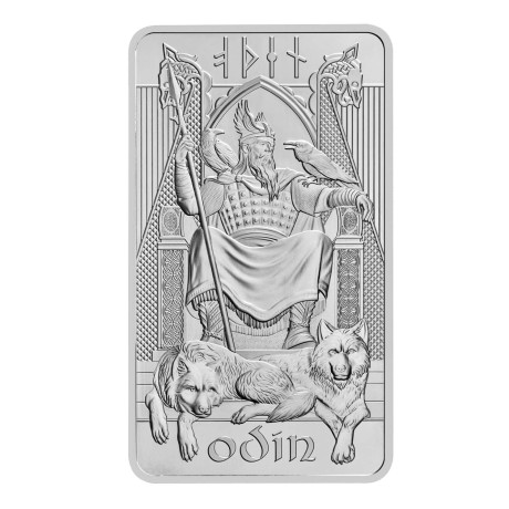 Dieux Nordiques - Odin - 10 Oz - lingot d'argent d'investissement