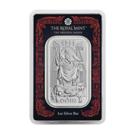 Dieux Nordiques - Odin - 1 Oz - lingot d'argent d'investissement
