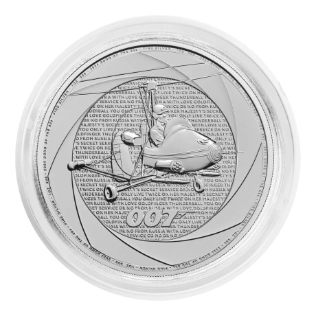 Six décennies de 007 (60´s) - James Bond - 1 Oz - Pièce d'investissement en argent