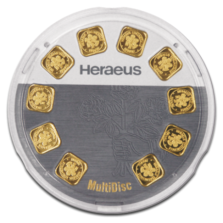 Argor-Heraeus Multidisque 10 x 1 g - Lingotins d'or d'investissement