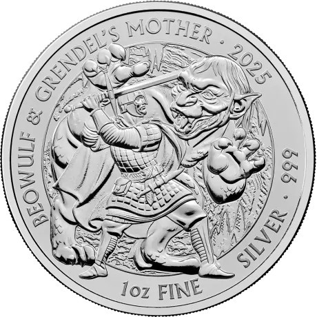 Mythes et légendes - Beowulf & Grendel´s Mother - 1 Oz - pièce d'investissement en argent