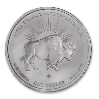 Mesa Grande Native American Bison Dollar (2025) - 1 Oz - Silver Collector Coin