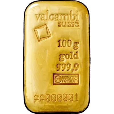 Valcambi 100g - Lingotin d'or d'investissement