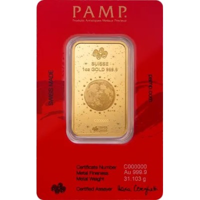 Pamp, Lunar Legend White Snake - 1 Oz - lingot d'or d'investissement