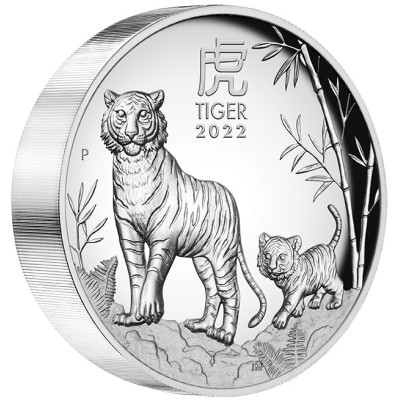 Tigre lunaire australien - 5 Oz - Pièce de collection en argent