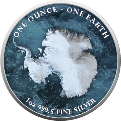 Terre - 1 Oz - Antarctique - Pièce de collection en argent
