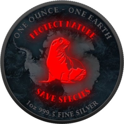 Terre - 1 Oz - Antarctique - Pièce de collection en argent