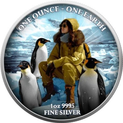 Terre - 1 Oz - Antarctique - Pièce de collection en argent