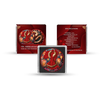Serpent de bois (2025) - 1 Oz - Pièce de collection en argent