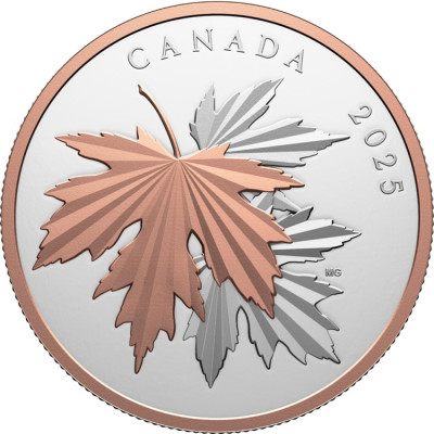 Feuilles d'érable étincelantes - 10 Oz - Pièce de collection en argent (livraison à partir de 12.6.2025)