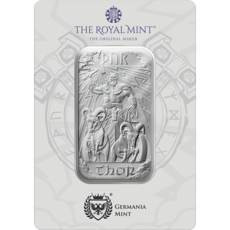 Dieux Nordiques - Thor - 1 Oz - lingotin d'argent d'investissement (en stock à partir de  1.7.2025)