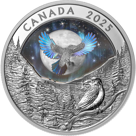 Moon Sky : Corbeau- 1 Oz - Pièce de collection en argent (en stock à partir du  28.6.2025)