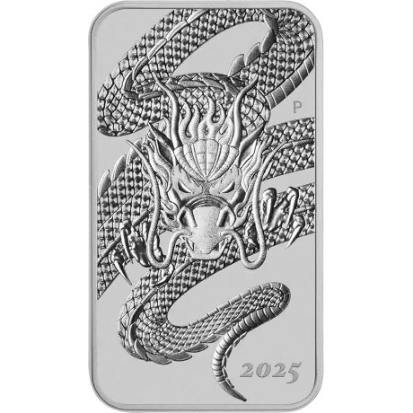 Dragon rectangulaire (2025) - 1 Oz - Pièce d'investissement en argent