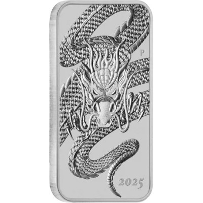 Dragon rectangulaire (2025) - 1 Oz - Pièce d'investissement en argent