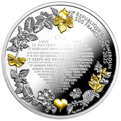Wedding Dove/Colombe de mariage - 17,5g - pièce de collection en argent