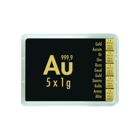 Gold Combibarren 5x1 g - Lingotin d'or d'investissement