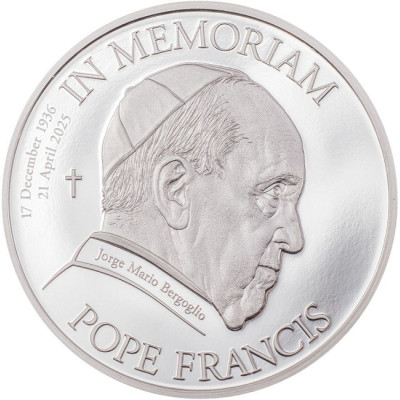 Pape François - Pièce de collection en argent de 1 oz
