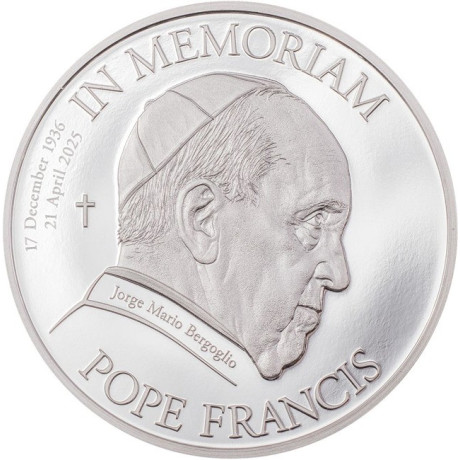Pape François - Pièce de collection en argent de 1 oz