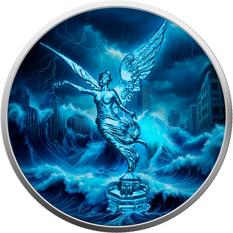 Mexique Libertad - Forces de la nature - Eau - 1 Oz - Pièce de collection en argent