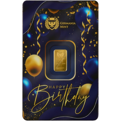 Happy Birthday - 1 g - lingot d'or d'investissement
