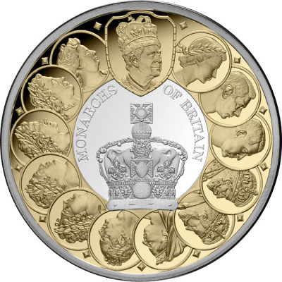 Monarques de Grande-Bretagne (2025) - Pièce de collection de 1 oz en argent à l'épreuve