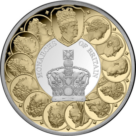 Monarques de Grande-Bretagne (2025) - Pièce de collection de 1 oz en argent à l'épreuve